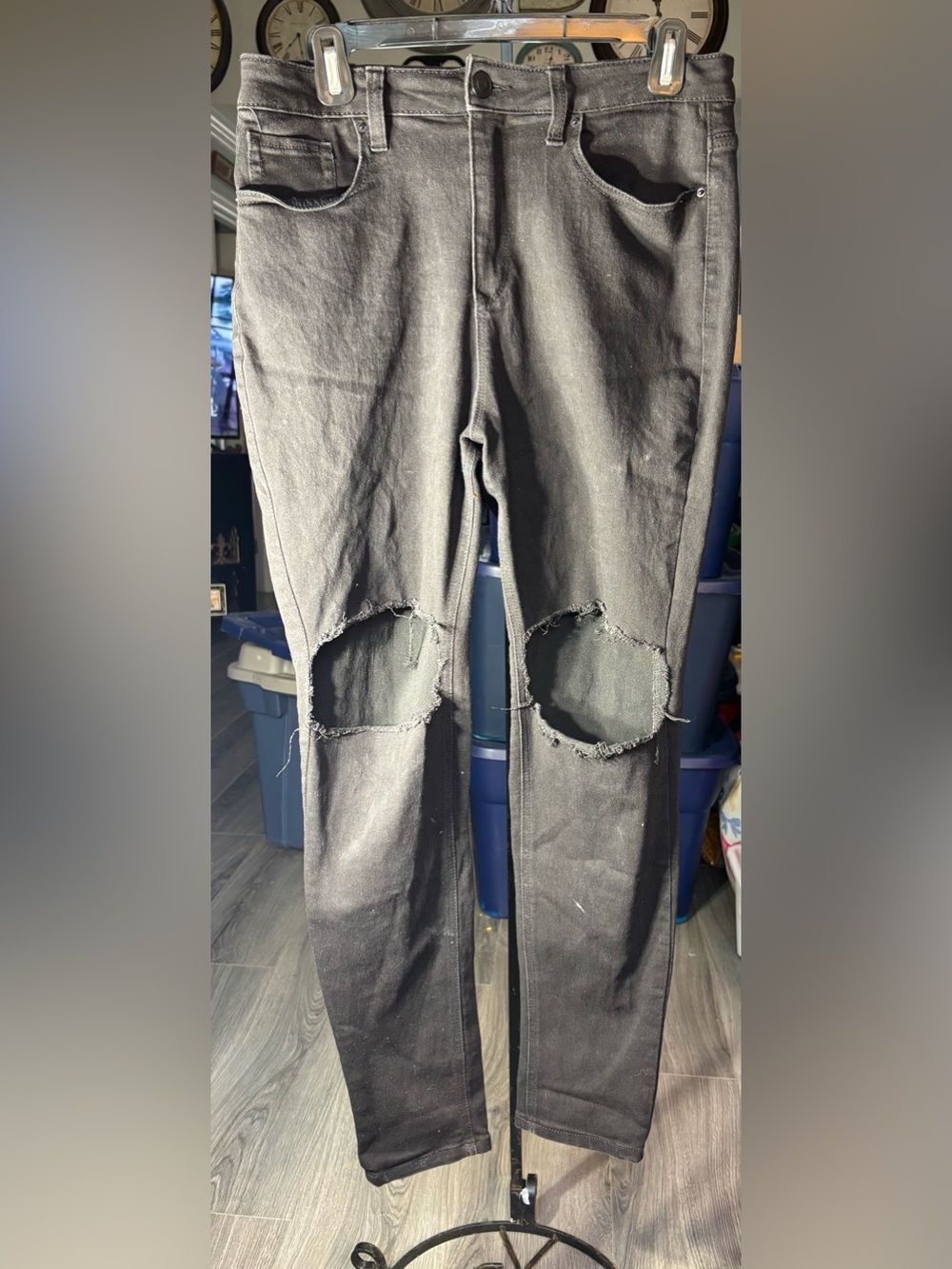 NOBO Black High Rise Skinny Distressed Jeans Size 13 EPC